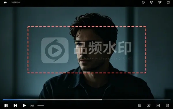 视频去水印前效果预览：视频画面中的水印